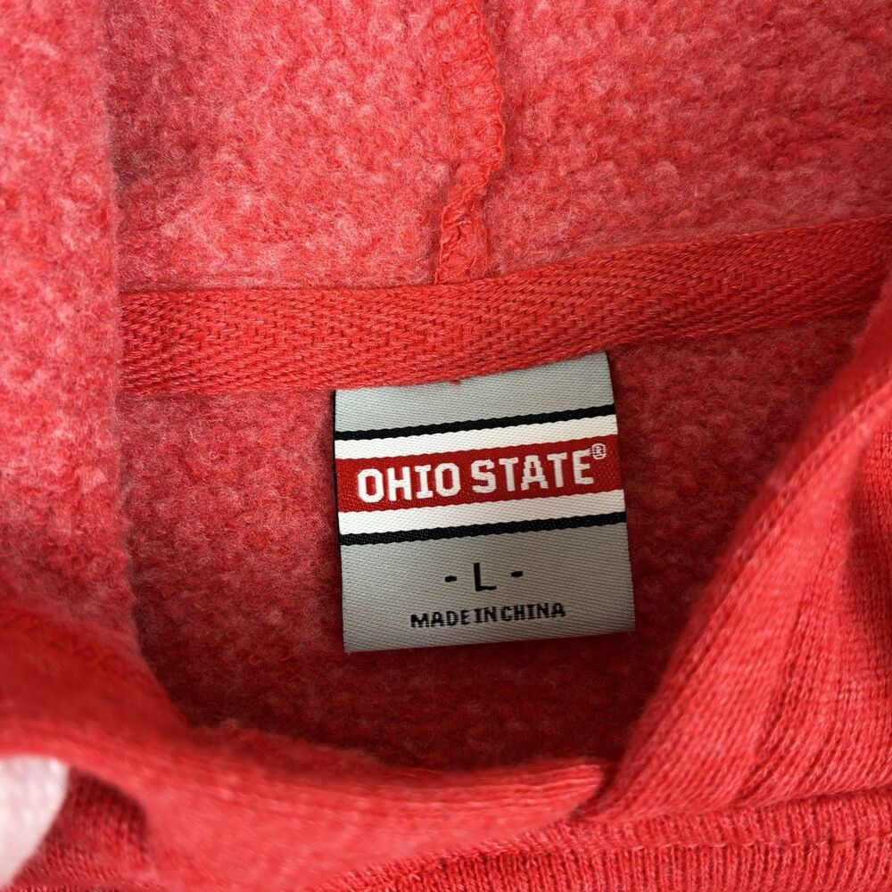 Ohio State “Buckeye Nation” Hoodie Women’s Size Large Red Graphic Sweatshirt - Picture 3 of 12